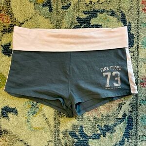 Y2K Early 2000s Pink Floyd Fold over Shorts